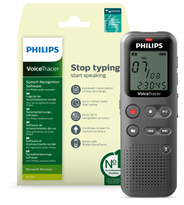 VoiceTracer audiorecorder met spraakherkenningssoftware