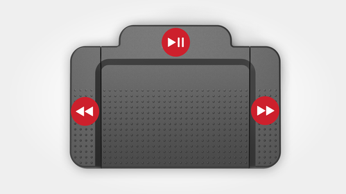 Philips Foot Control hardware support for quick and comfortable transcription