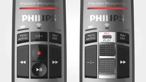Wear-free slide switch and push buttons for comfortable operation
