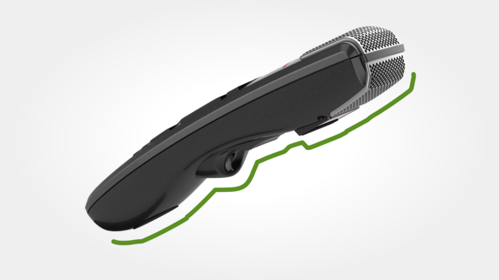 Ergonomically shaped for perfect fit in the hand