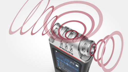 Three high-fidelity microphones for best-in-class audio recording